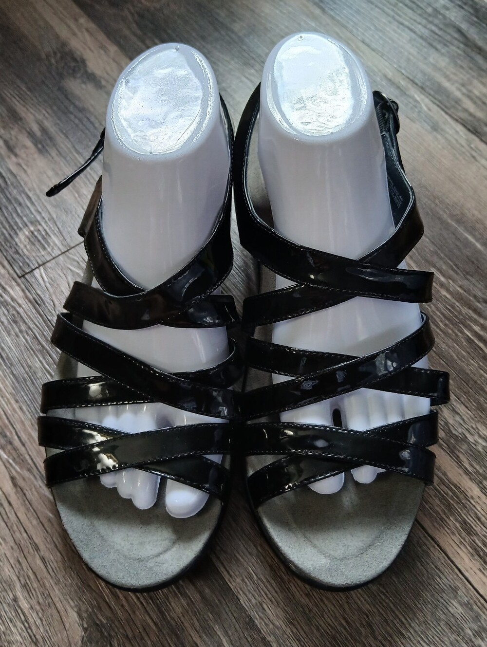 Dansko Black Patent Strappy Women's Sandals
